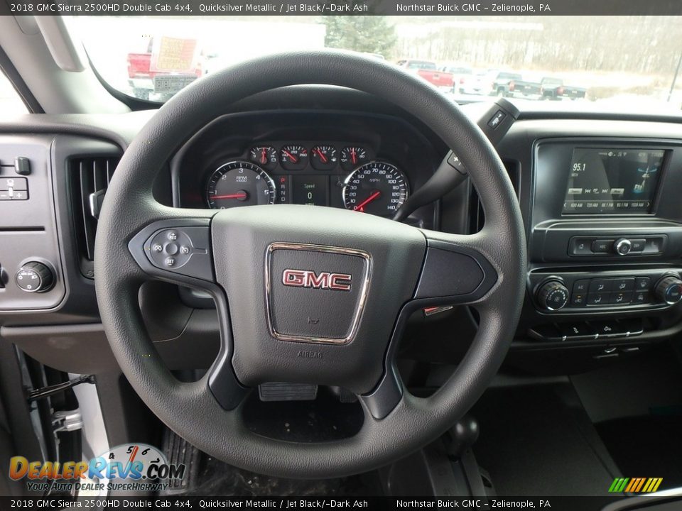 2018 GMC Sierra 2500HD Double Cab 4x4 Quicksilver Metallic / Jet Black/­Dark Ash Photo #17