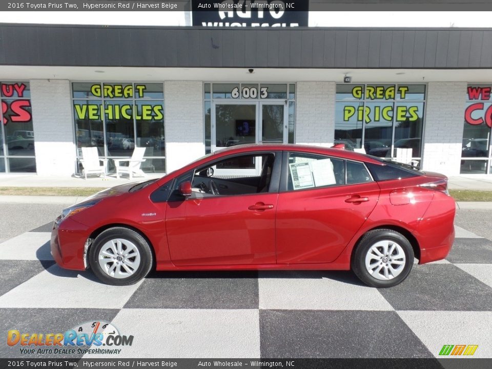 2016 Toyota Prius Two Hypersonic Red / Harvest Beige Photo #1
