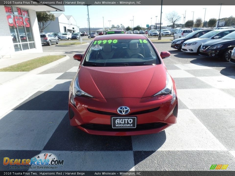 2016 Toyota Prius Two Hypersonic Red / Harvest Beige Photo #2