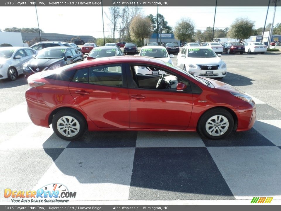 2016 Toyota Prius Two Hypersonic Red / Harvest Beige Photo #3