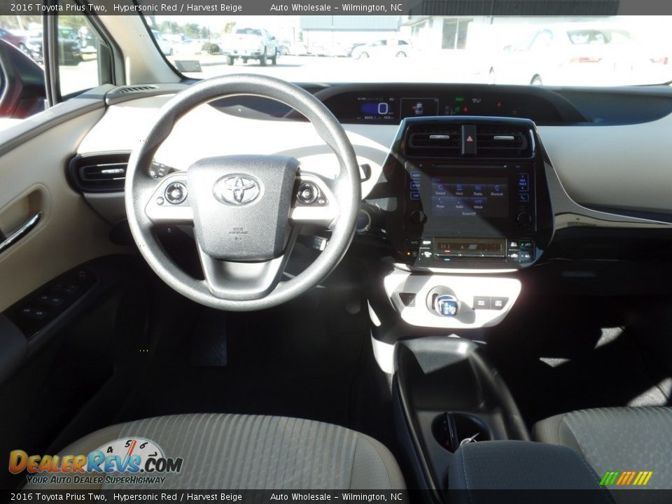 2016 Toyota Prius Two Hypersonic Red / Harvest Beige Photo #15