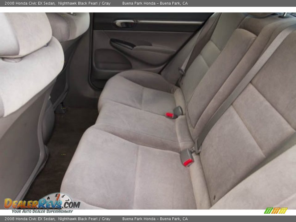 2008 Honda Civic EX Sedan Nighthawk Black Pearl / Gray Photo #4