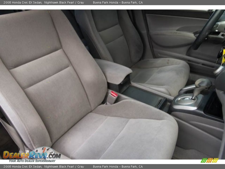 2008 Honda Civic EX Sedan Nighthawk Black Pearl / Gray Photo #24