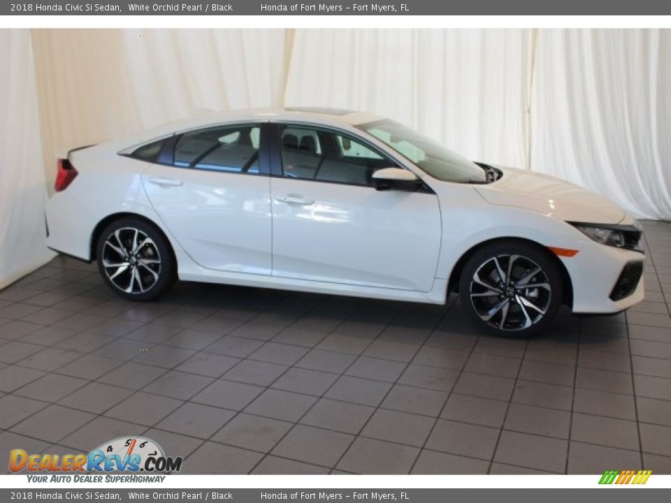 2018 Honda Civic Si Sedan White Orchid Pearl / Black Photo #3