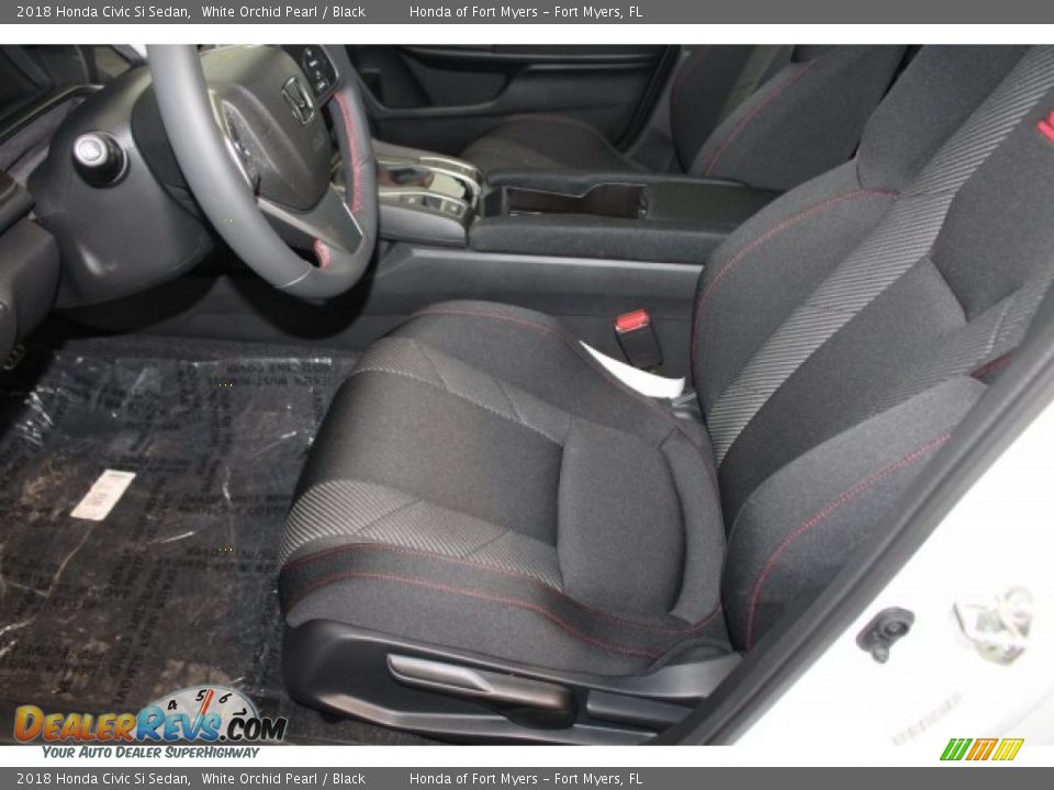 2018 Honda Civic Si Sedan White Orchid Pearl / Black Photo #18