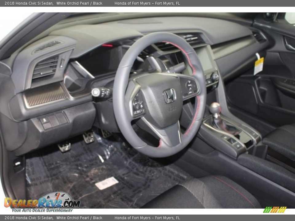 2018 Honda Civic Si Sedan White Orchid Pearl / Black Photo #19