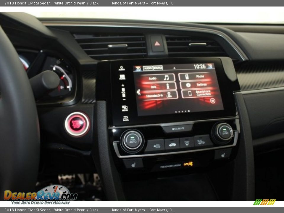 2018 Honda Civic Si Sedan White Orchid Pearl / Black Photo #22