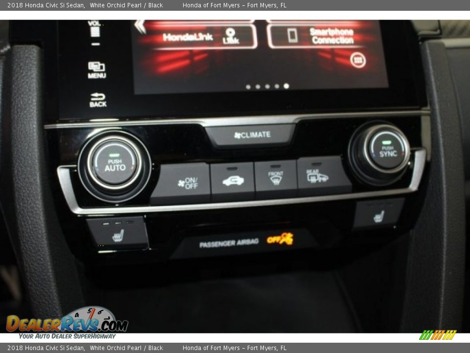 2018 Honda Civic Si Sedan White Orchid Pearl / Black Photo #26