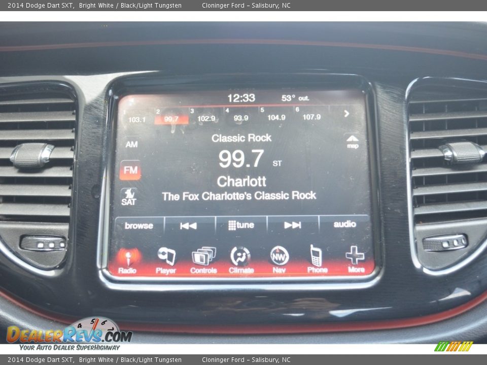 2014 Dodge Dart SXT Bright White / Black/Light Tungsten Photo #17