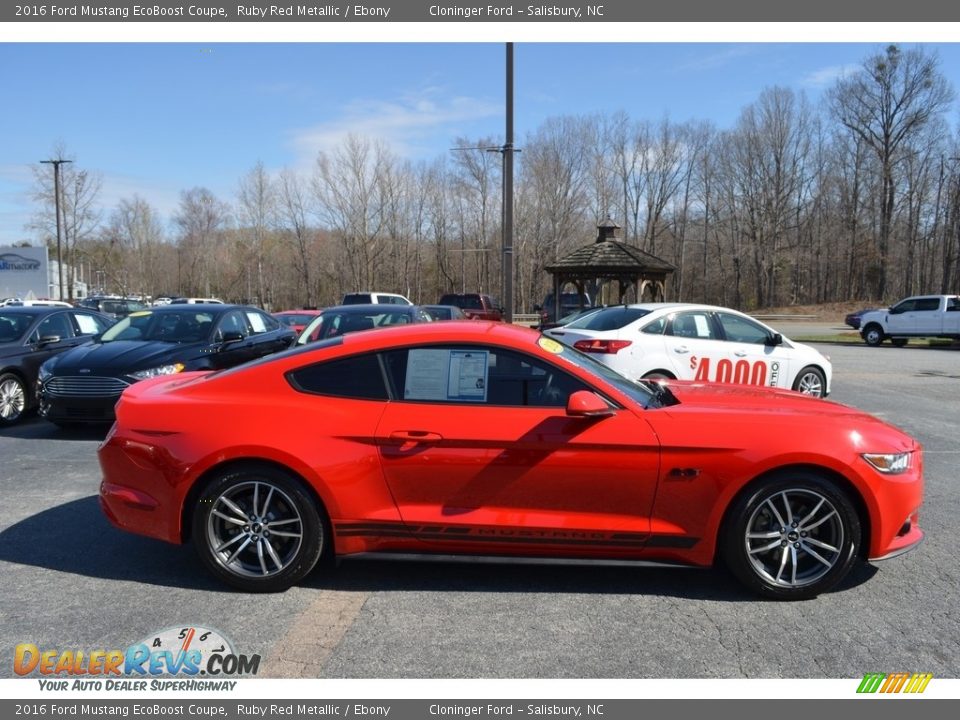 2016 Ford Mustang EcoBoost Coupe Ruby Red Metallic / Ebony Photo #2
