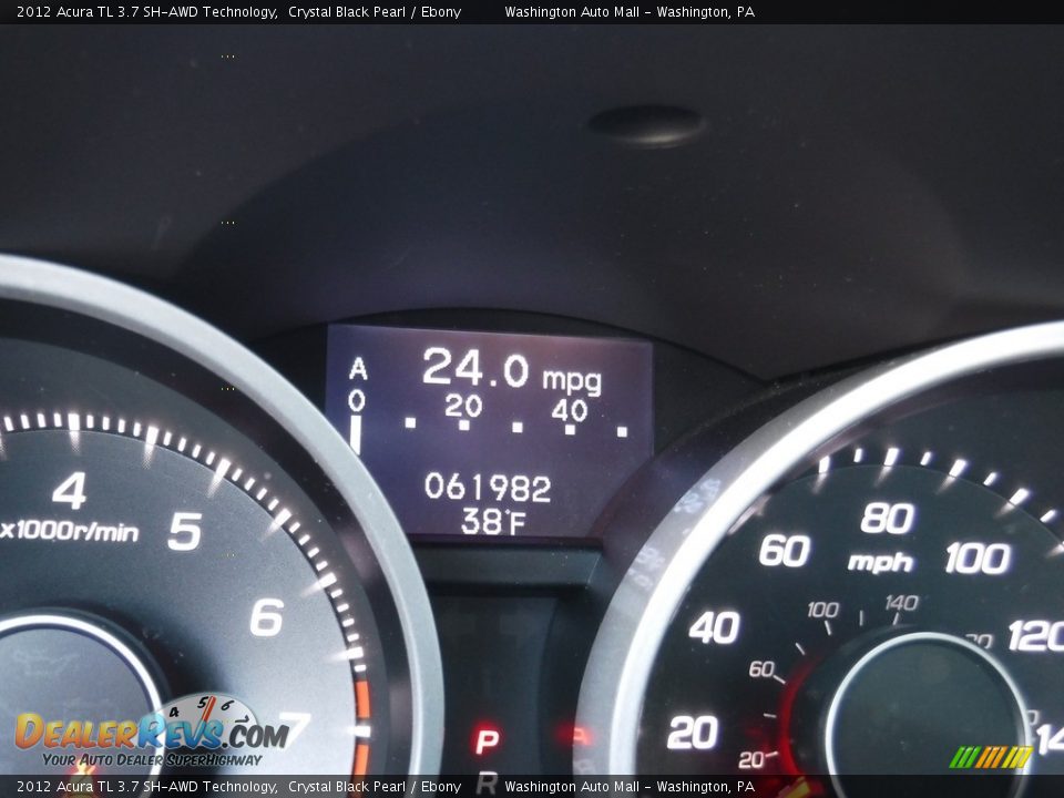 2012 Acura TL 3.7 SH-AWD Technology Crystal Black Pearl / Ebony Photo #30