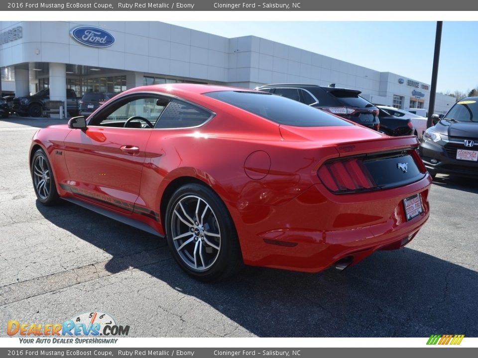 2016 Ford Mustang EcoBoost Coupe Ruby Red Metallic / Ebony Photo #4