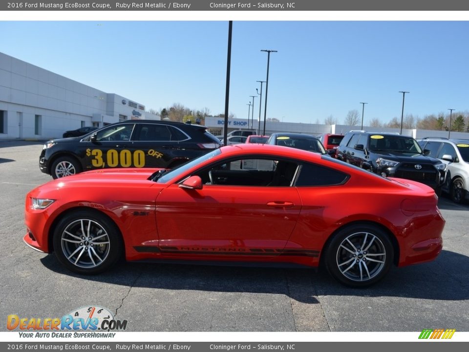 2016 Ford Mustang EcoBoost Coupe Ruby Red Metallic / Ebony Photo #5