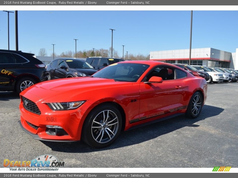 2016 Ford Mustang EcoBoost Coupe Ruby Red Metallic / Ebony Photo #6