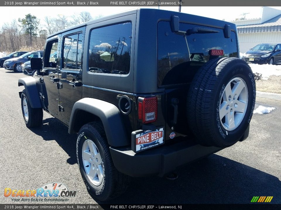 2018 Jeep Wrangler Unlimited Sport 4x4 Black / Black Photo #4
