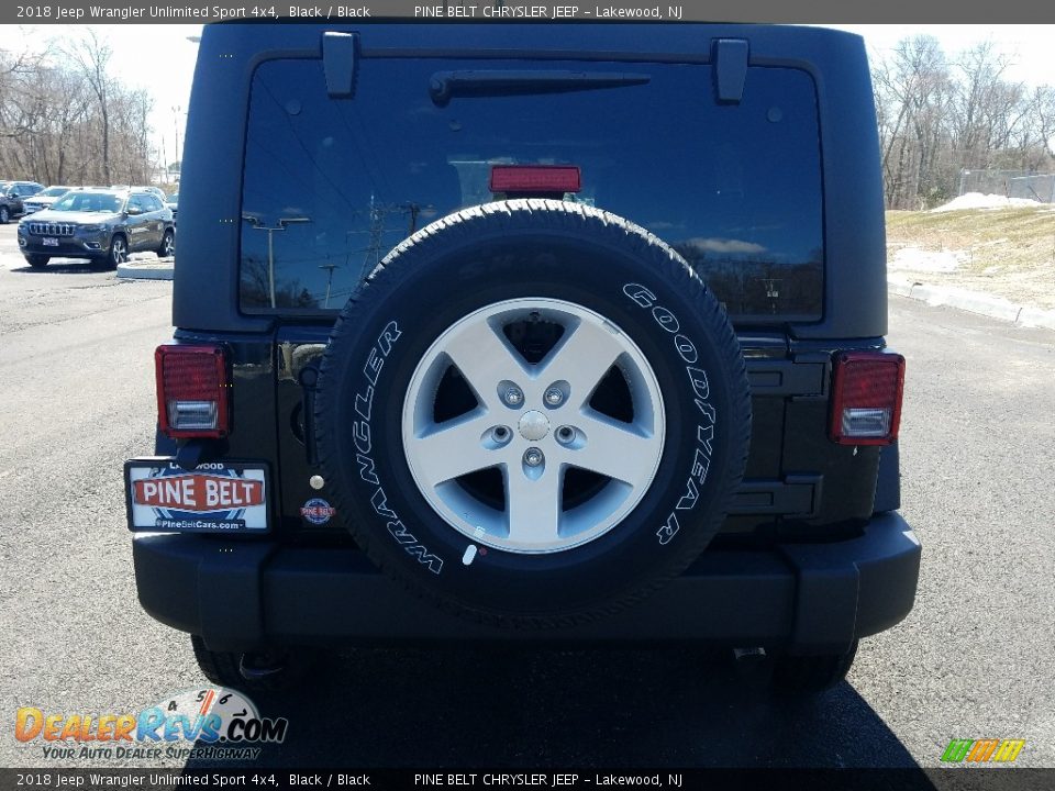 2018 Jeep Wrangler Unlimited Sport 4x4 Black / Black Photo #5