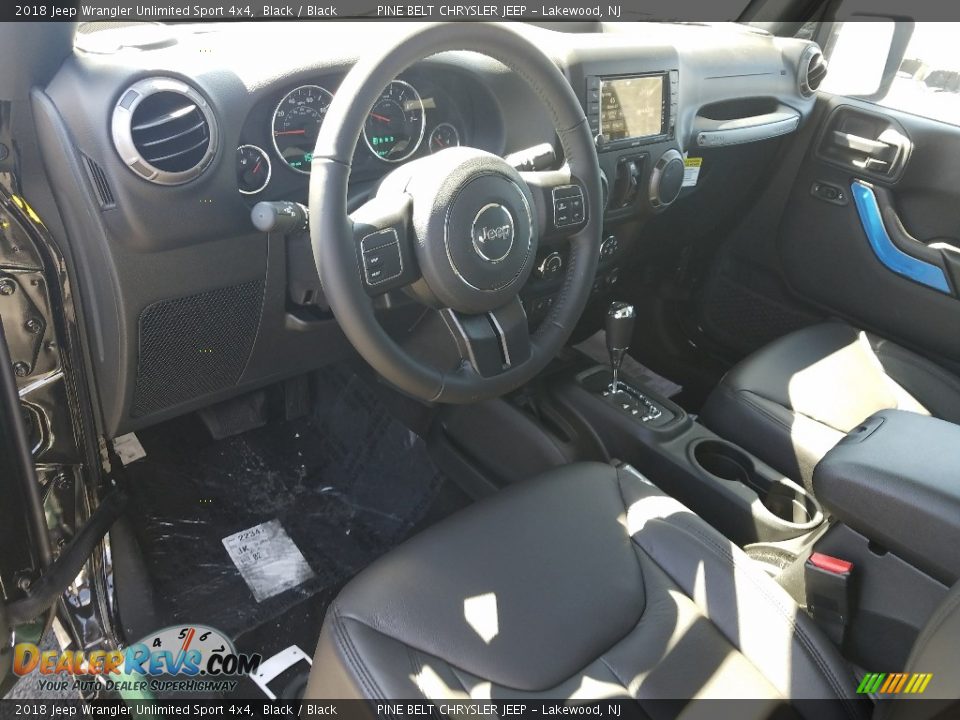 2018 Jeep Wrangler Unlimited Sport 4x4 Black / Black Photo #7