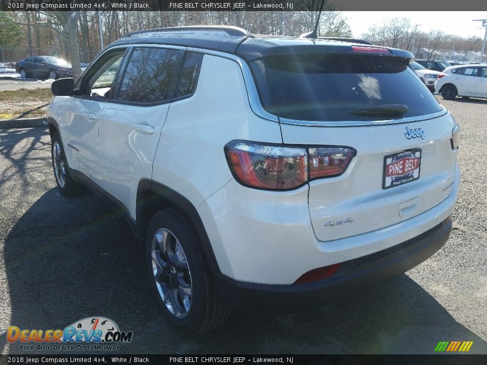 2018 Jeep Compass Limited 4x4 White / Black Photo #4