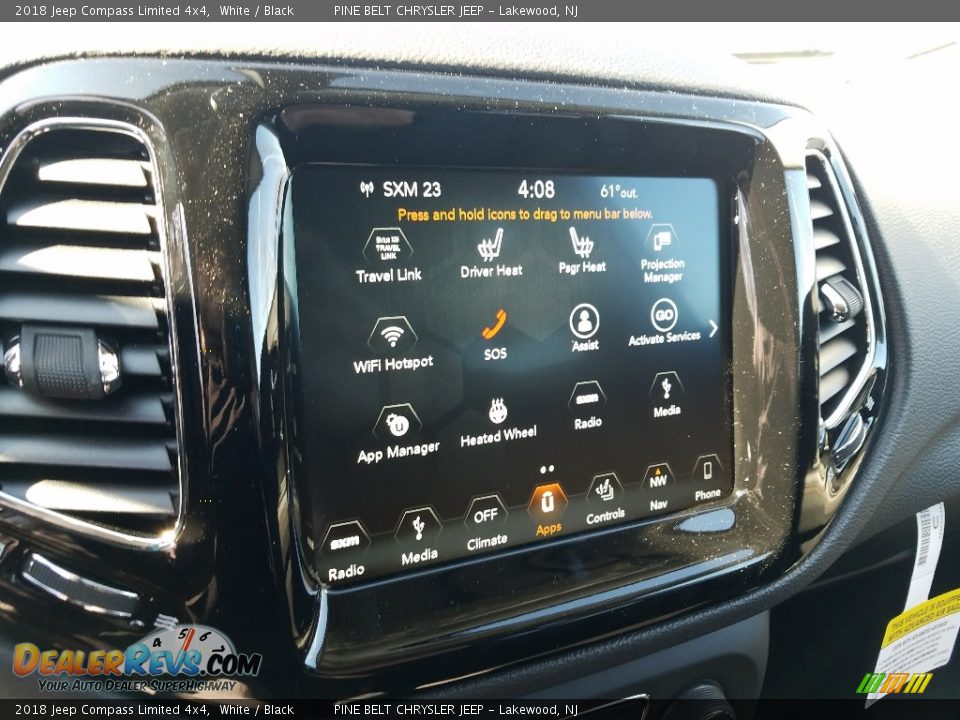 2018 Jeep Compass Limited 4x4 White / Black Photo #10