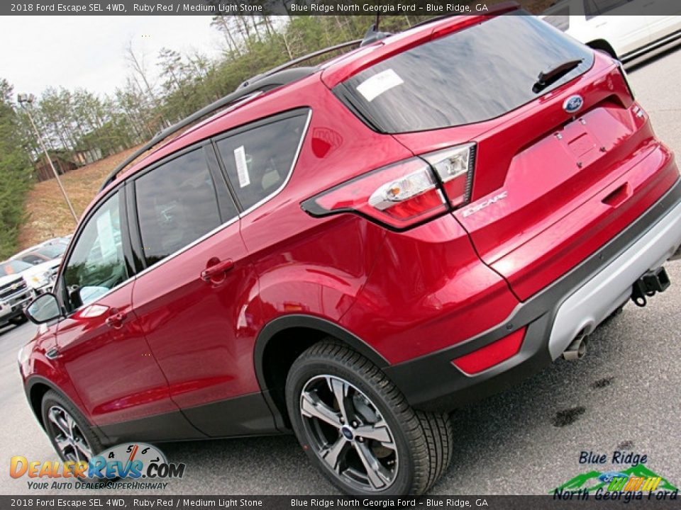 2018 Ford Escape SEL 4WD Ruby Red / Medium Light Stone Photo #34