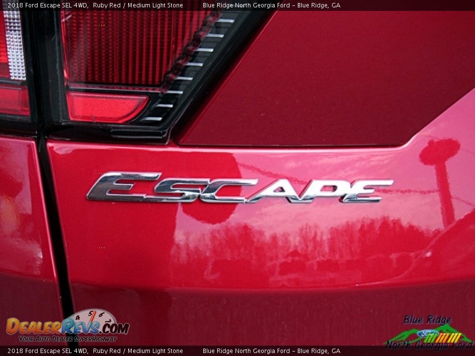 2018 Ford Escape SEL 4WD Ruby Red / Medium Light Stone Photo #35