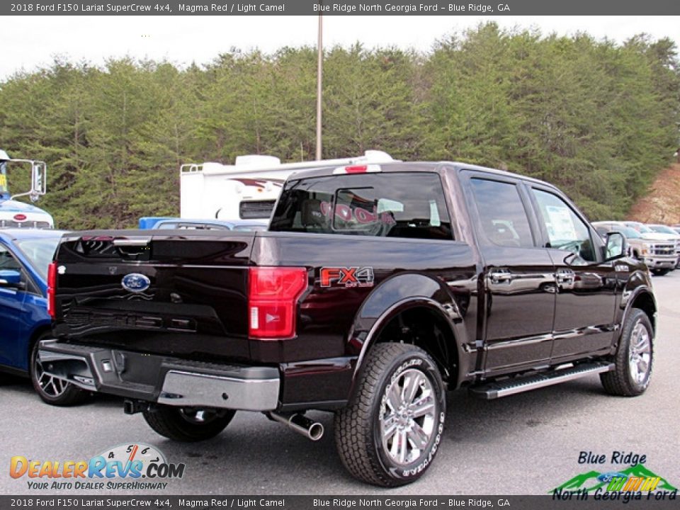 2018 Ford F150 Lariat SuperCrew 4x4 Magma Red / Light Camel Photo #5