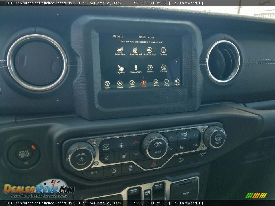 2018 Jeep Wrangler Unlimited Sahara 4x4 Billet Silver Metallic / Black Photo #10