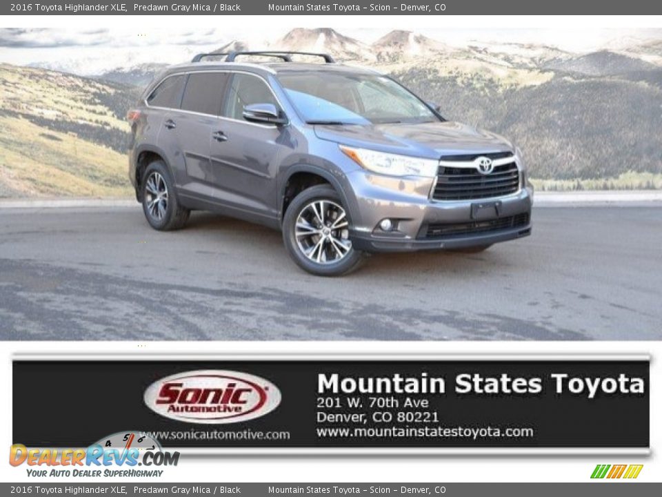 2016 Toyota Highlander XLE Predawn Gray Mica / Black Photo #1