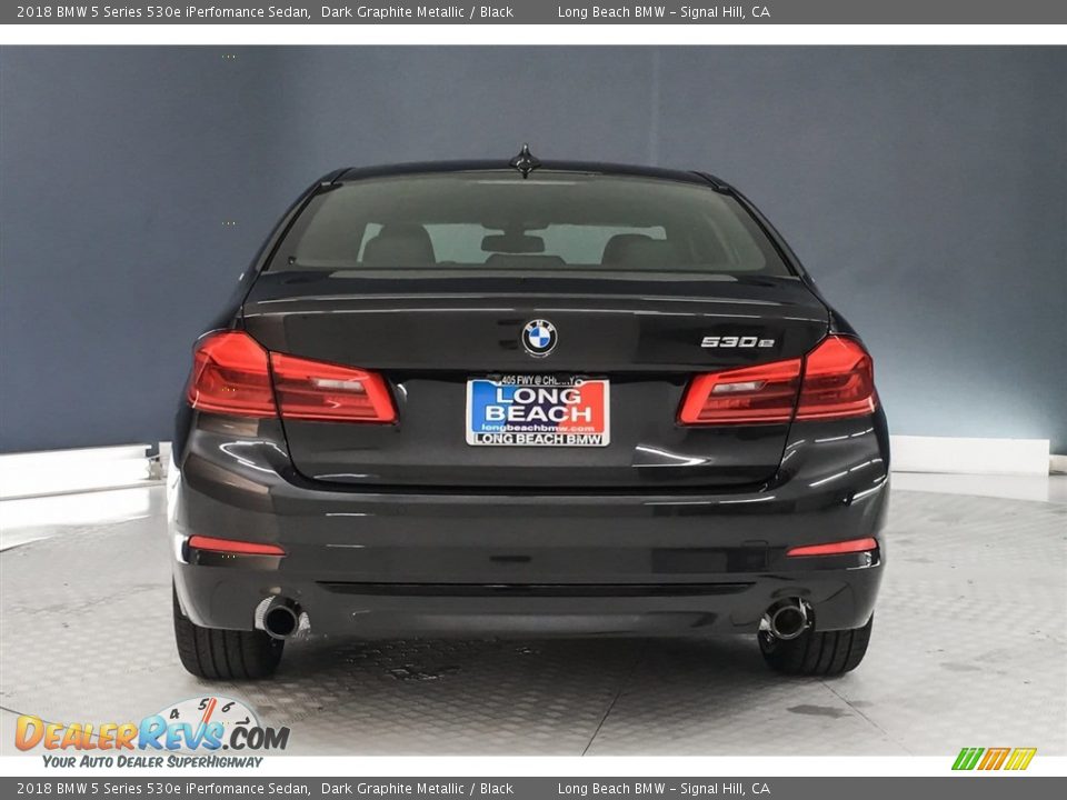 2018 BMW 5 Series 530e iPerfomance Sedan Dark Graphite Metallic / Black Photo #4