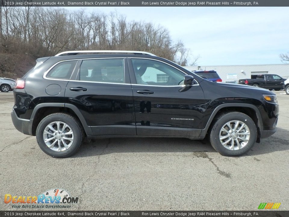 2019 Jeep Cherokee Latitude 4x4 Diamond Black Crystal Pearl / Black Photo #6