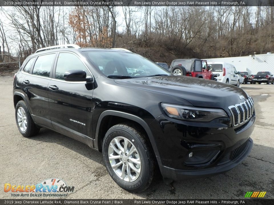 2019 Jeep Cherokee Latitude 4x4 Diamond Black Crystal Pearl / Black Photo #7