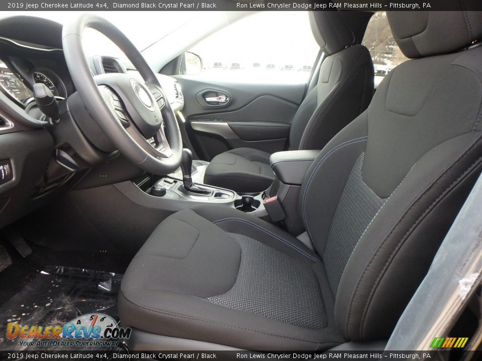 2019 Jeep Cherokee Latitude 4x4 Diamond Black Crystal Pearl / Black Photo #10