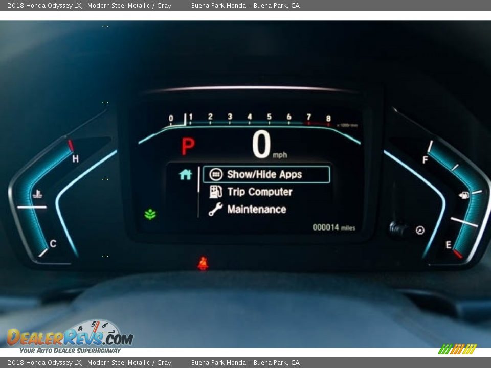 2018 Honda Odyssey LX Modern Steel Metallic / Gray Photo #17