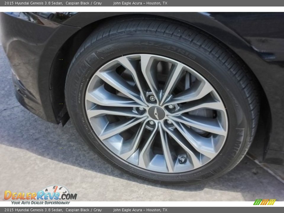 2015 Hyundai Genesis 3.8 Sedan Caspian Black / Gray Photo #14