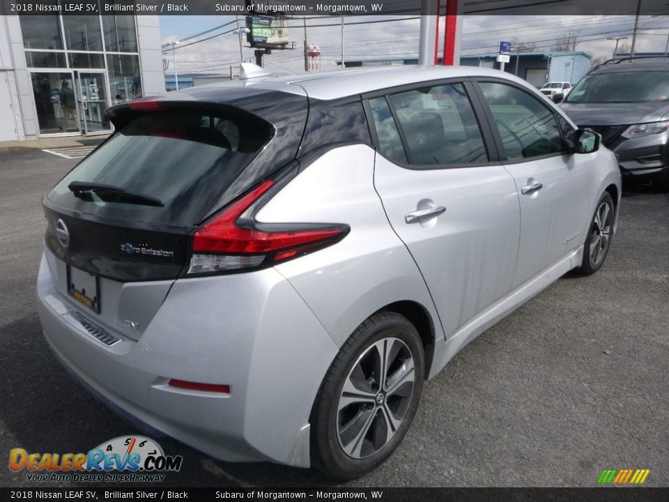 2018 Nissan LEAF SV Brilliant Silver / Black Photo #4