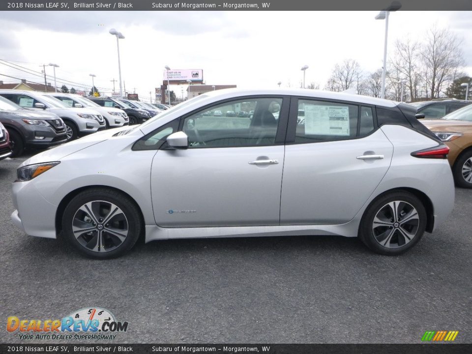 2018 Nissan LEAF SV Brilliant Silver / Black Photo #7