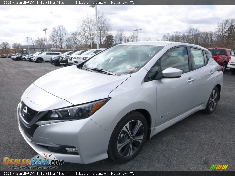 Brilliant Silver 2018 Nissan LEAF SV Photo #8