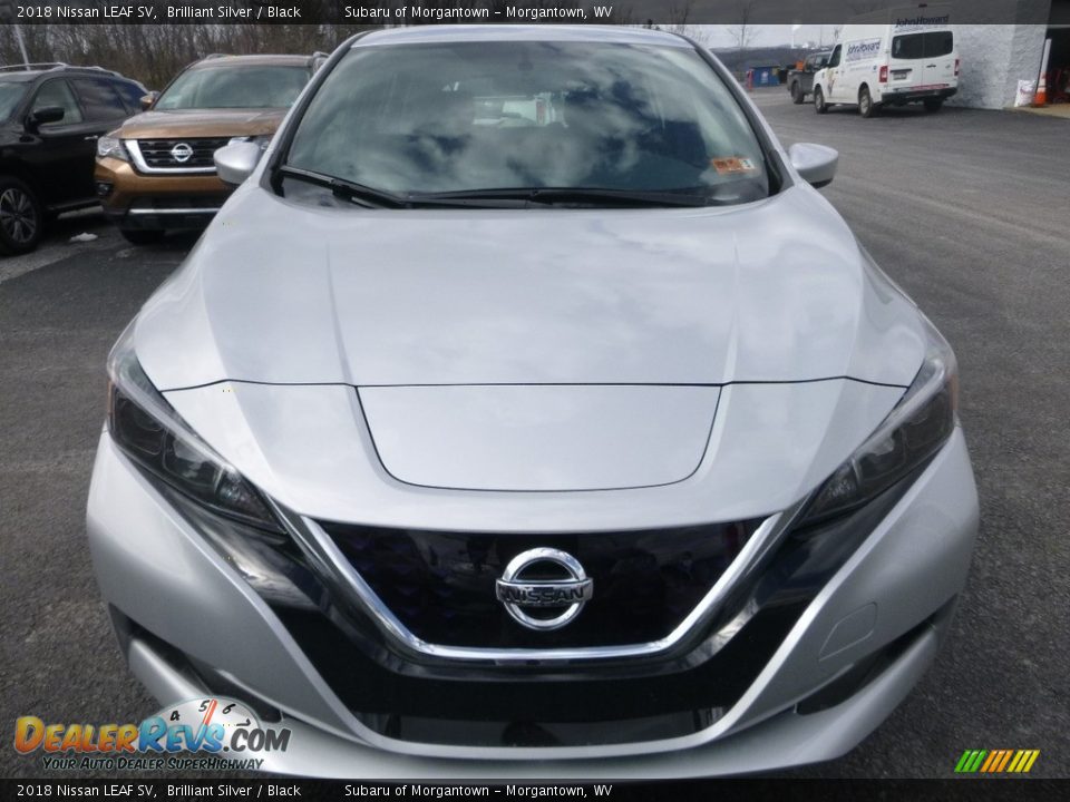 2018 Nissan LEAF SV Brilliant Silver / Black Photo #9