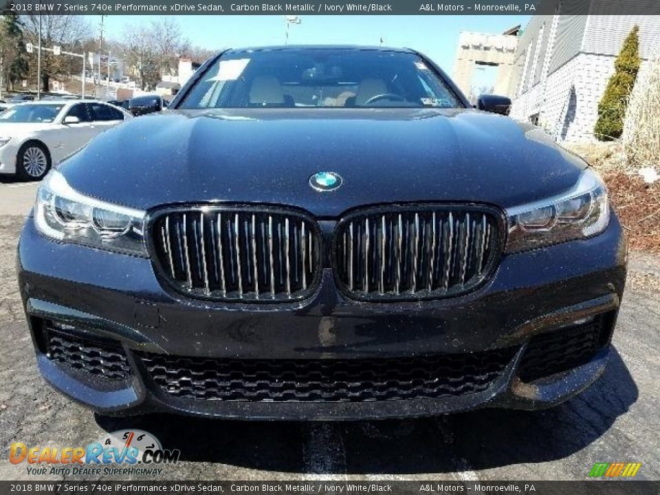2018 BMW 7 Series 740e iPerformance xDrive Sedan Carbon Black Metallic / Ivory White/Black Photo #5