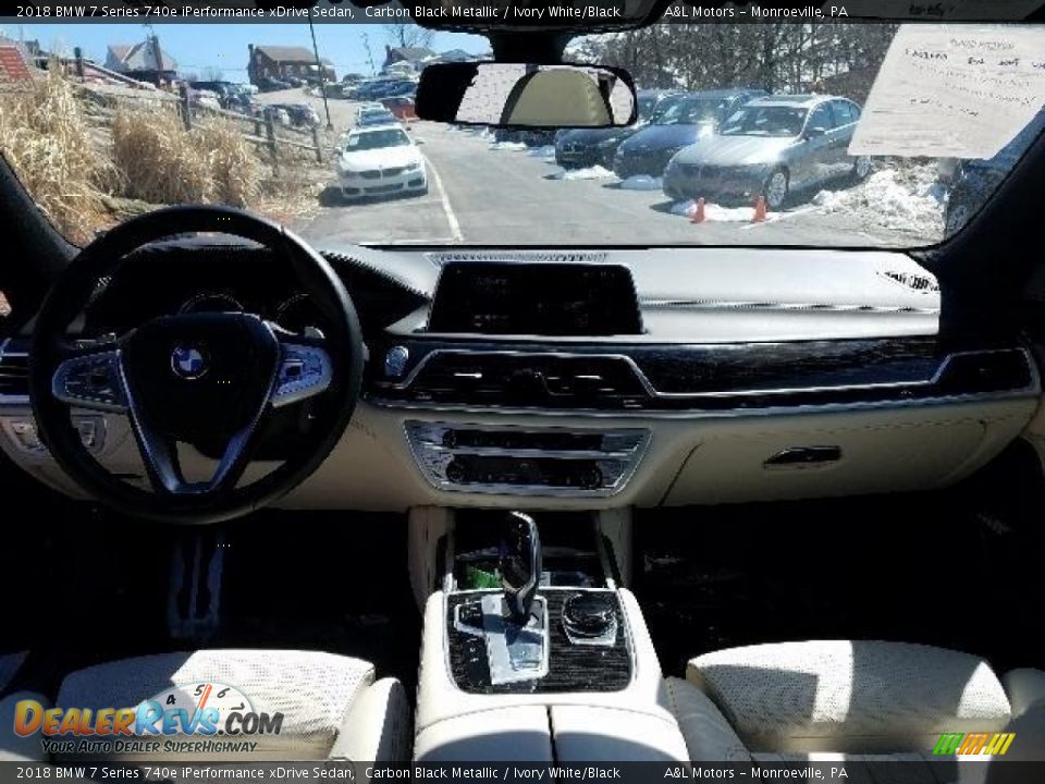 2018 BMW 7 Series 740e iPerformance xDrive Sedan Carbon Black Metallic / Ivory White/Black Photo #8
