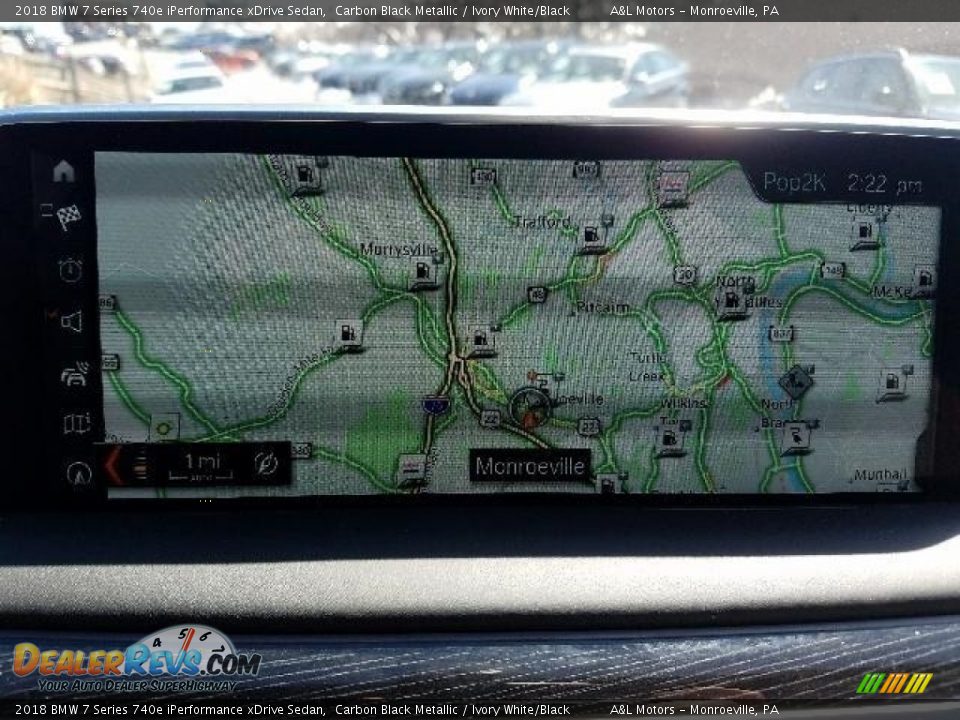 2018 BMW 7 Series 740e iPerformance xDrive Sedan Carbon Black Metallic / Ivory White/Black Photo #12