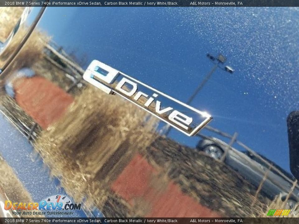 2018 BMW 7 Series 740e iPerformance xDrive Sedan Carbon Black Metallic / Ivory White/Black Photo #15