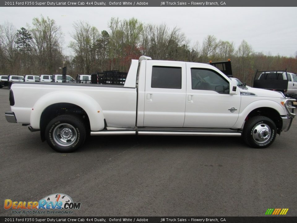 2011 Ford F350 Super Duty Lariat Crew Cab 4x4 Dually Oxford White / Adobe Photo #6