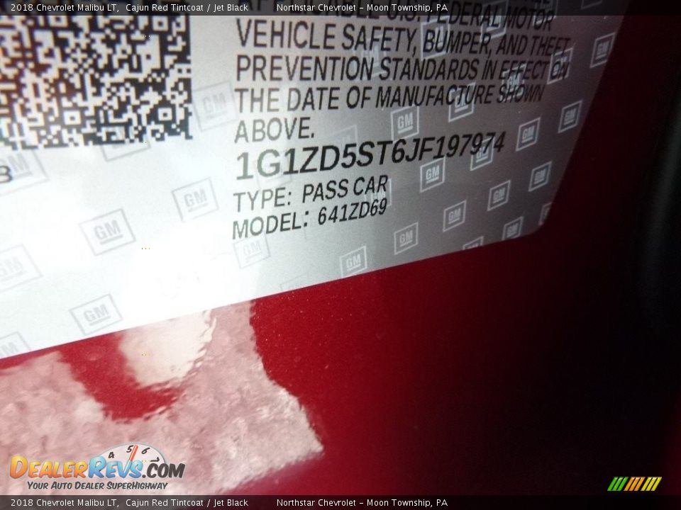 2018 Chevrolet Malibu LT Cajun Red Tintcoat / Jet Black Photo #17