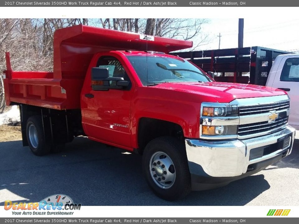 2017 Chevrolet Silverado 3500HD Work Truck Regular Cab 4x4 Red Hot / Dark Ash/Jet Black Photo #5