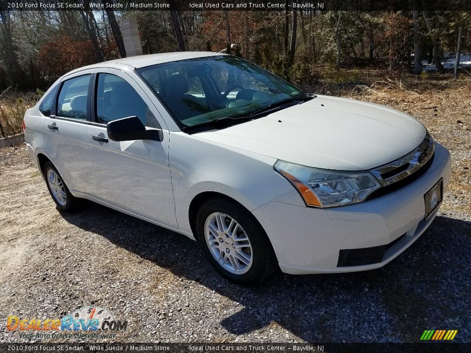 2010 Ford Focus SE Sedan White Suede / Medium Stone Photo #3