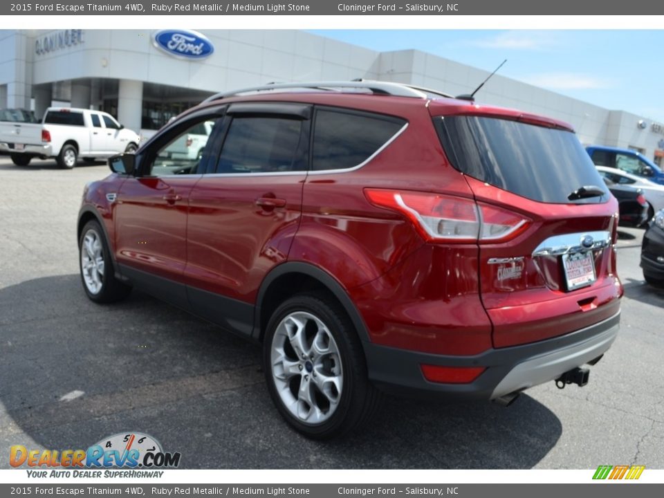 2015 Ford Escape Titanium 4WD Ruby Red Metallic / Medium Light Stone Photo #4