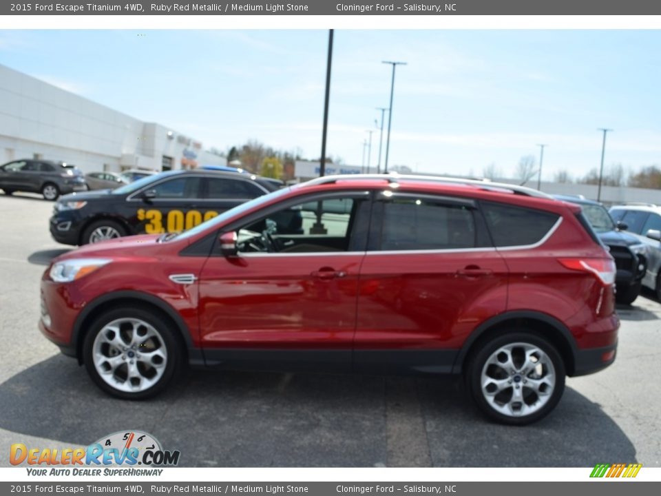 2015 Ford Escape Titanium 4WD Ruby Red Metallic / Medium Light Stone Photo #5