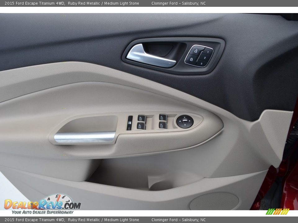 2015 Ford Escape Titanium 4WD Ruby Red Metallic / Medium Light Stone Photo #8