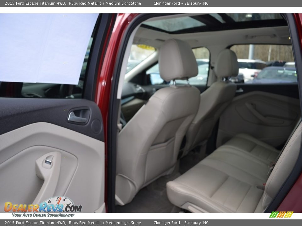 2015 Ford Escape Titanium 4WD Ruby Red Metallic / Medium Light Stone Photo #12